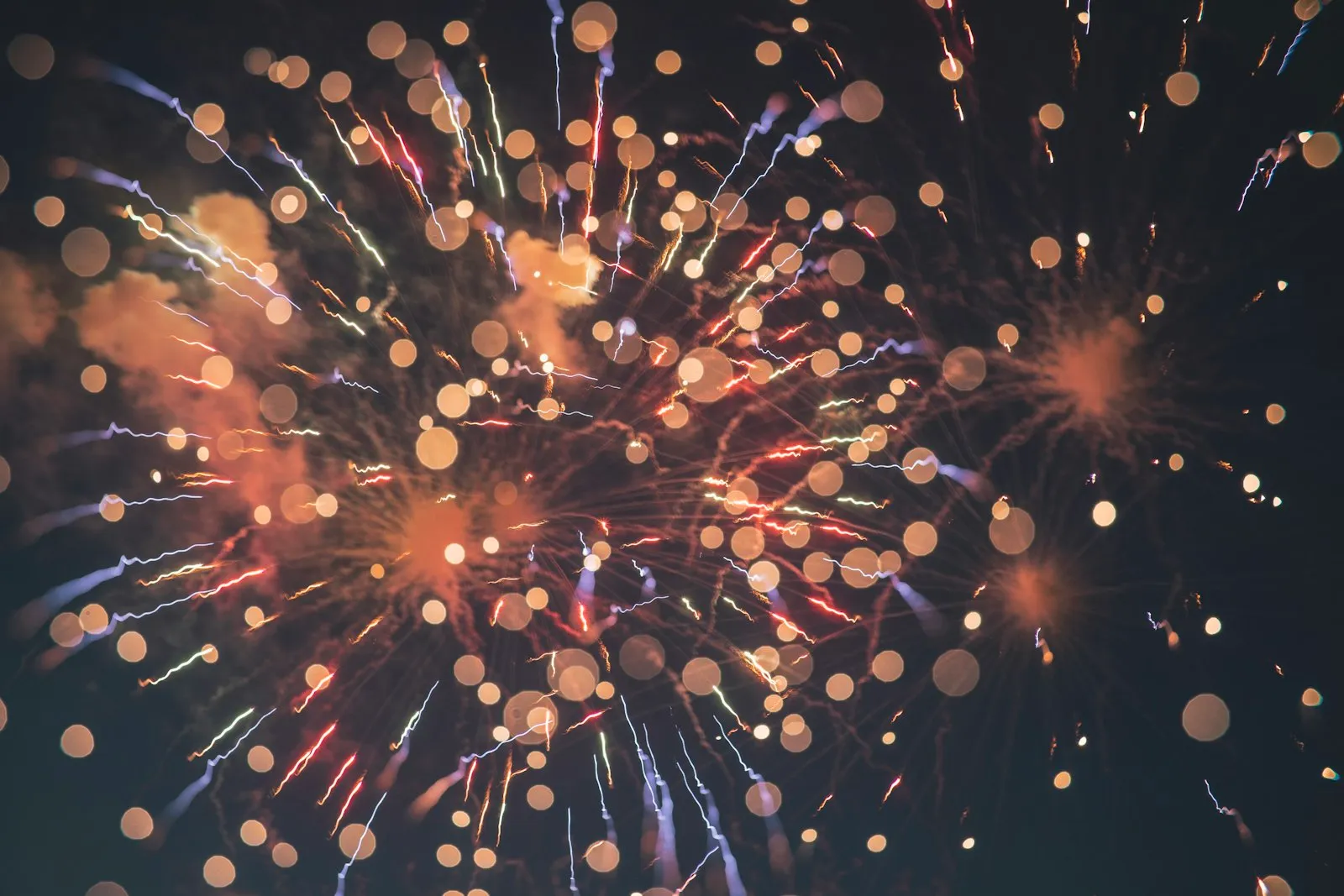 Fireworks bokeh background